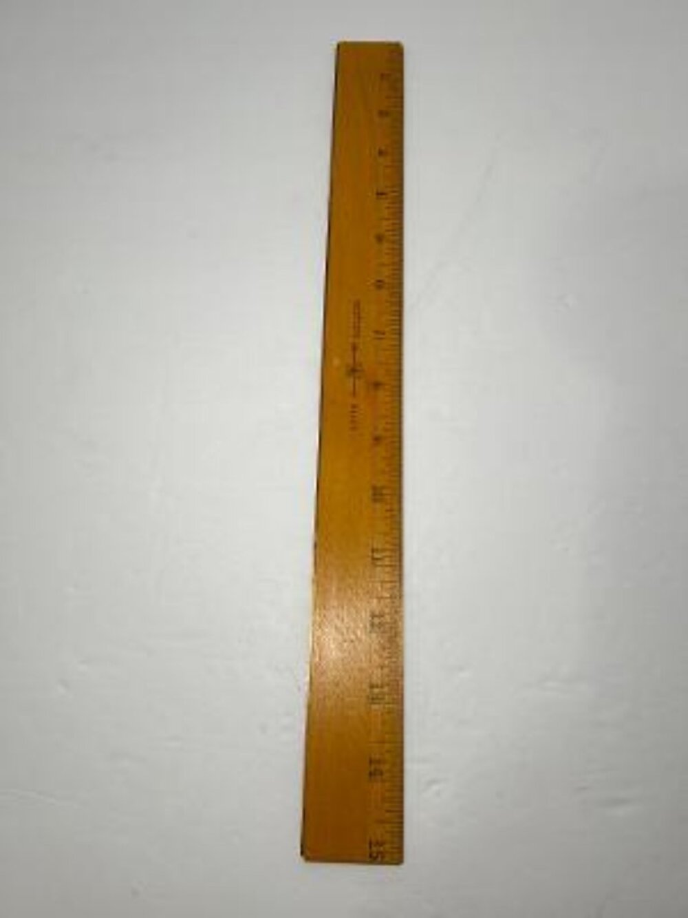 Westcott 15" Wooden Ruler with Metal Edge Made In USA Inch Inches Vintage